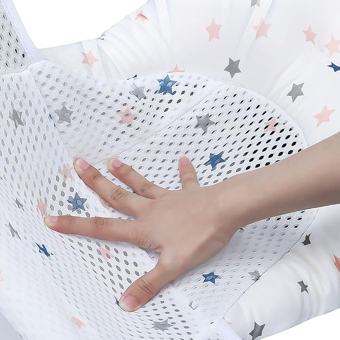 Baby Bath Seat Support Net Soft Infant Bathing Seat Support Mat Suspension Shower Pad Adjustable Non-Slip Newborn Bathtub Sling Mat Baby Sink Bather Tub Shower Net Bathtub Sit Up Mesh 0-6 Month