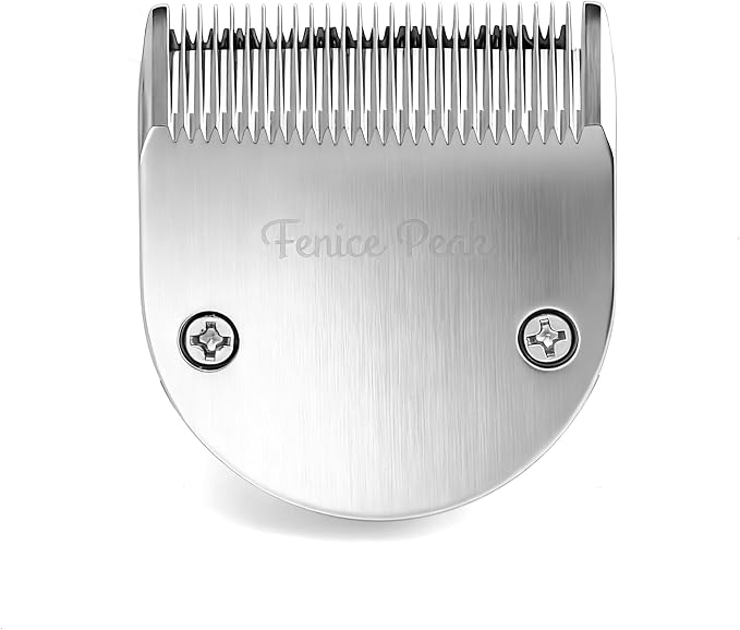 10FC Low Noise Pet Dog Grooming Clippers Replacement Blade, 440C Stainless Steel Fixed & Plated Ceramic Moving Detachable Blade, 1.9mm 1/13'' (1 Count)
