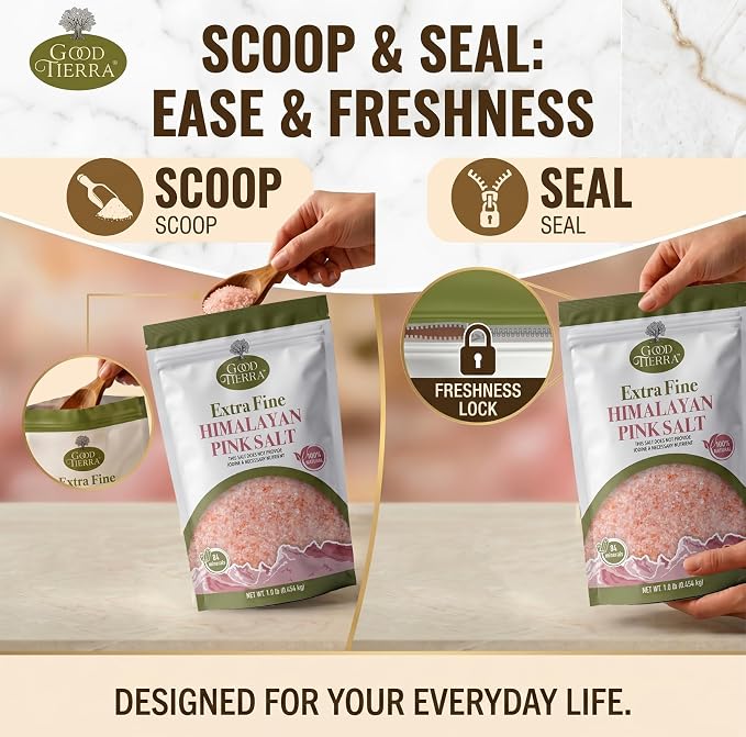 Good Tierra Extra Fine Himalayan Pink Salt, 1 Ounce (Pack of 1)