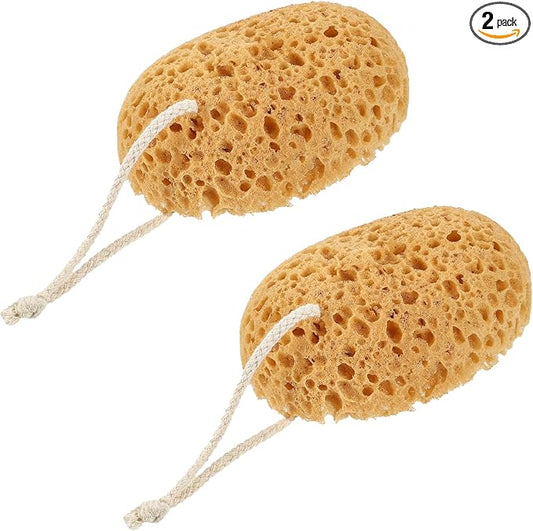 Shower Sponge, 2 Pcs Large Bath Sponges for Shower Body Scrubber Soft Loofah Exfoliating Sponge for Women Men Home Bathroom Face Body Washing Bathing Deep Cleansing
