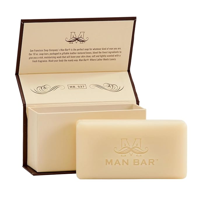 San Francisco Soap Company Exotic Musk And Sandalwood Fragrance Man Bar - Revitalizing - No Harmful Chemicals - Good for all Skin Types - Made in the USA