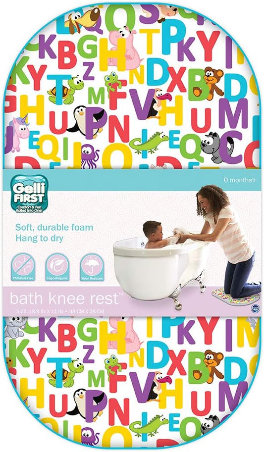 TCG Toys Gelli Mat - Neutral Fun Alphabet Bathtub Knee Rest - Provides Cushion for Your Knees While Bathing Your Little One. Brightly Colored, Made of Durable, Foam. Hang to Dry