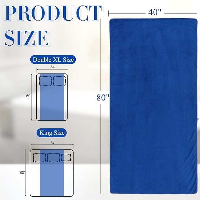 SmoothNovelty 4 Pcs Oversized Bath Towels 40 x 80 Inch, Extra Large Bath Sheets Microfiber Lightweight & Quick Dry, Jumbo Shower Towels for Adults Beach, Gym, Pool, Spa, Travel (Navy Blue)