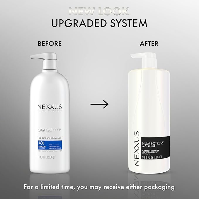 Nexxus Humectress Moisturizing Conditioner Ultimate Moisture for Dry Hair Moisturizing ProteinFusion with Elastin Protein and Green Caviar 33.8 oz