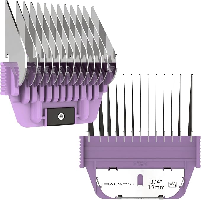 Stainless Steel A5 Wide Guide Comb – Metal Attachment for A5 Wide Blades, Compatible with Wahl KM, Andis, Oster, Heiniger – Smooth & Durable Grooming Guard (19mm - 3/4")