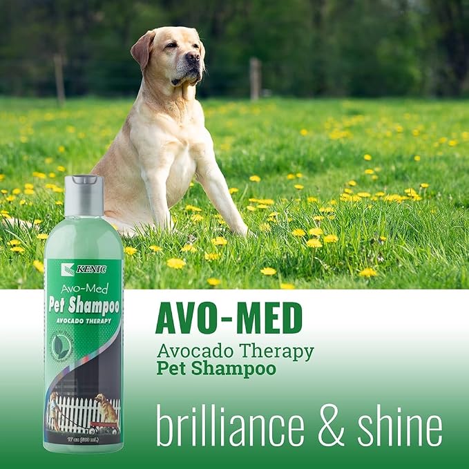 Kenic AVO-Med Conditioning Pet Shampoo – Ultra-Nourishing Avocado Blend for Dogs & Cats, Restorative Clean, Soap & Paraben-Free, Made in USA