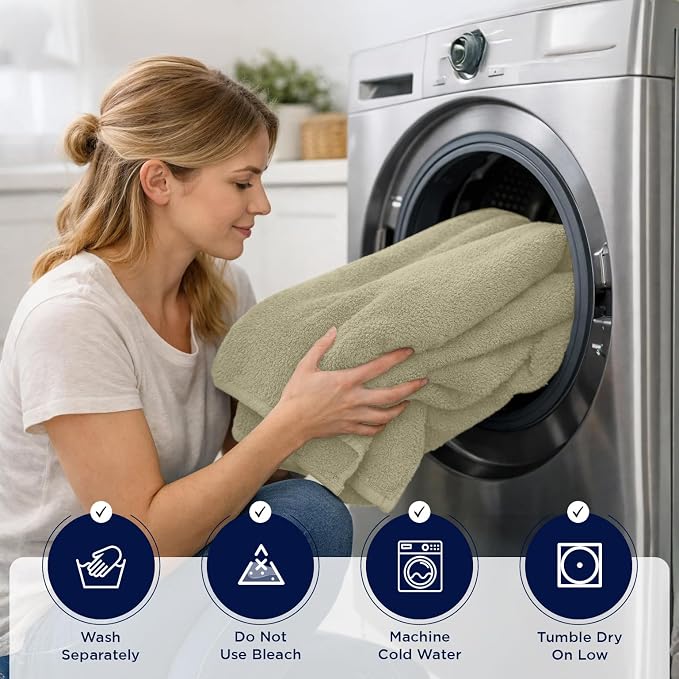 DAN River 2 Pack Bath Sheets Extra Large 35x70, Large Bath Towels for Adults, XL Oversized Heavy Duty Towel Set, 600 GSM 100% Ring Spun Cotton, Soft Quick Dry, Beige