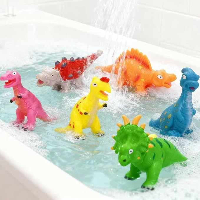No Hole Dinosaur Bath Toys: Mold Free Bathtub Toys for Toddler Kids