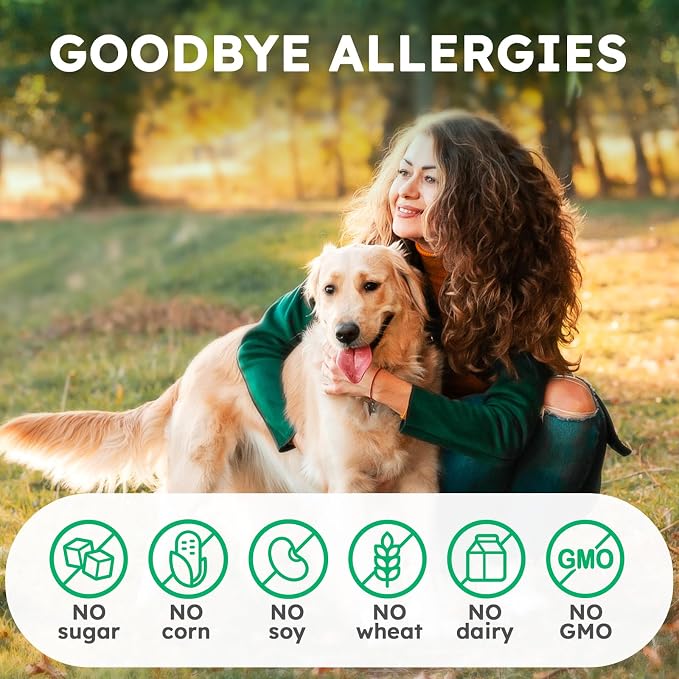 Tear Stain Chews and Eye Vitamins for Dogs - 150 Vision Soft Bites - Eye Supplements for Dogs with Lutein, Eyebright, Cranberry & Vitamin C - Chicken Flavor
