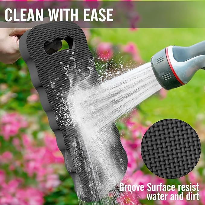 Altdorff Thick Kneeling Pad 2 Pack, Waterproof, Comfortable Garden Kneeling Pads Stain Resistant, Multi-Functional Kneeler Pad for Gardening, Baby Bath, Yoga, Praying and Exercise (Black)