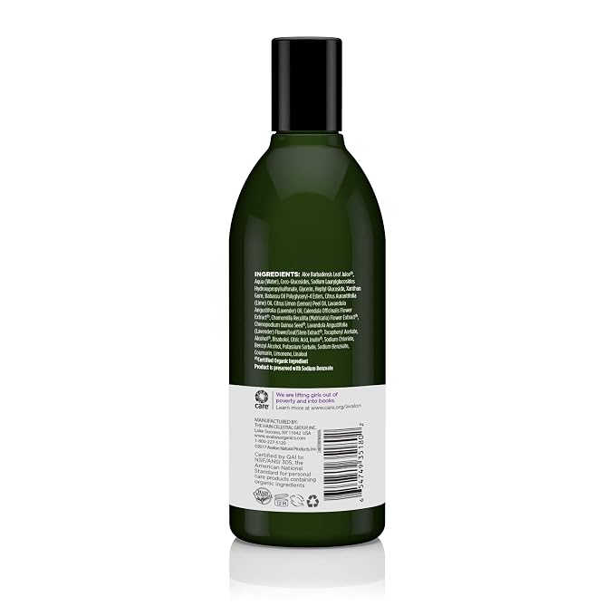 Avalon Organics Bath & Shower Gel, Nourishing Lavender, 12 Oz