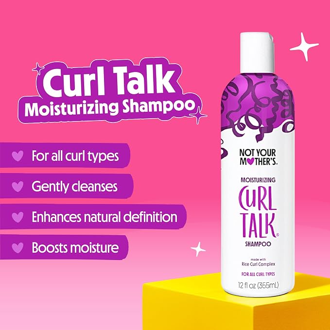 Not Your Mother's Curl Talk Shampoo and Conditioner Set for Curly Hair - (2 Pack) 12 fl oz - Shampoo and Conditioner for Women with All Curl Types - Cleanse & Hydrate Curly Hair - Control Frizz