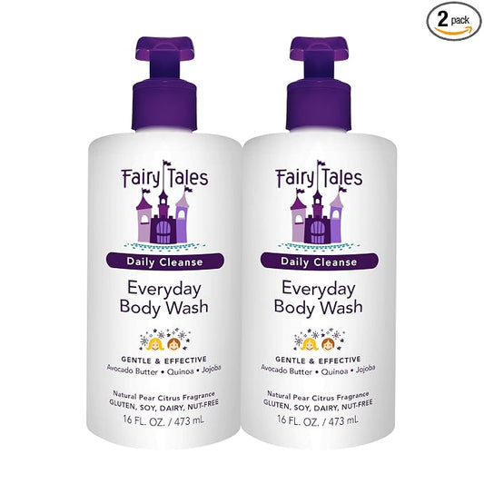 Fairy Tales Daily Cleanse Kids Body Wash | Kids Soap With Gentle, Clean Natural Ingredients | Sulfate Free, Silicone Free, Body Wash for Boys and Girls - 16 oz. (2 Pack)