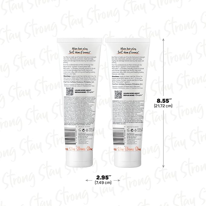 Marc Anthony Repairing Shampoo & Conditioner Set - Rescuplex Bond Repair, Strengthens Hair, Eliminates Frizz & Flyaways, Revives Dry & Damaged Hair