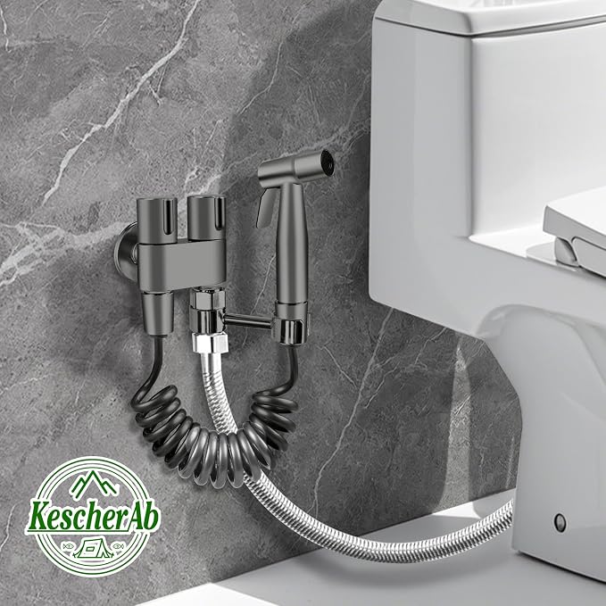 Handheld Toilet Bidet Sprayer for Toilet, Adjustable Water Pressure Control with Complete Bidet Spray Hoses Kit for Feminine Wash, Cloth Diaper Sprayer for Baby Wash