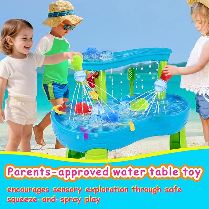 3Pack Bath Toys for Toddlers 1-3 - Sensory Squeezing Water Bathtub Toys for Kids | Bath Tub & Pool Floating Toys for Babies | Textured Sensory Bath Toys Easter Stocking Stuffers for Boys & Girls