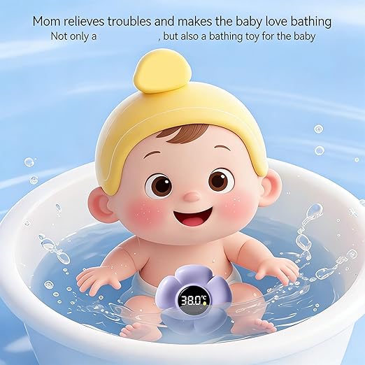 Floating Bath Thermometers Cartoon Flower Water Meter Safe Thermometers
