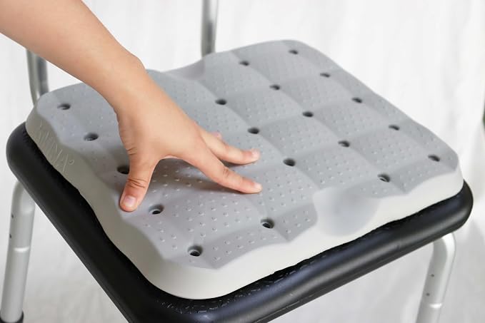 KMINA Shower Seat Cushion, Lightweight Waterproof Foam and Slip-Resistant, Kneeling Pads for Gardening, Patented, Made in Europe