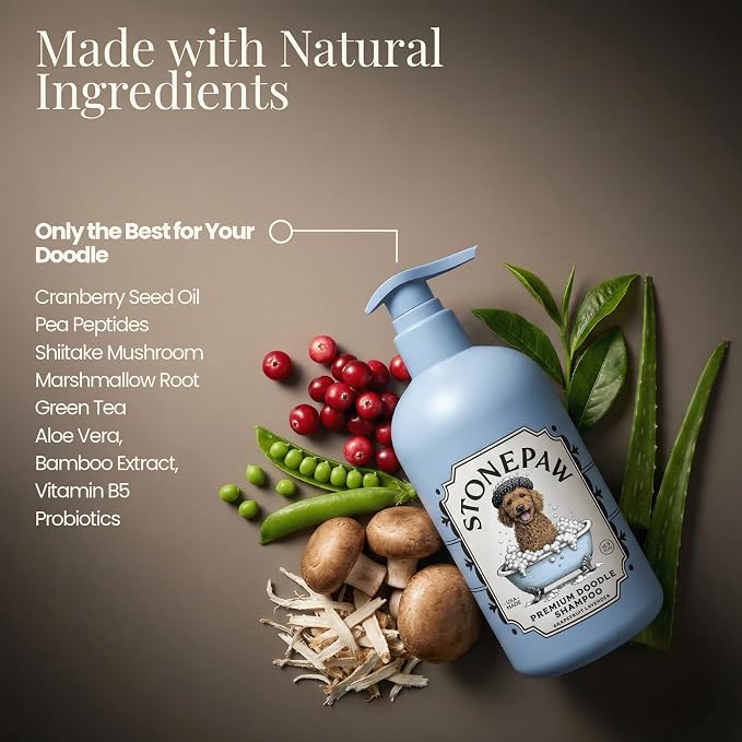 Premium Doodle Shampoo and Conditioner – Detangling Dog Shampoo for Doodles, Goldendoodles, Bernedoodles, and Labradoodles – Adult & Puppy Shampoo, Lavender, 16oz