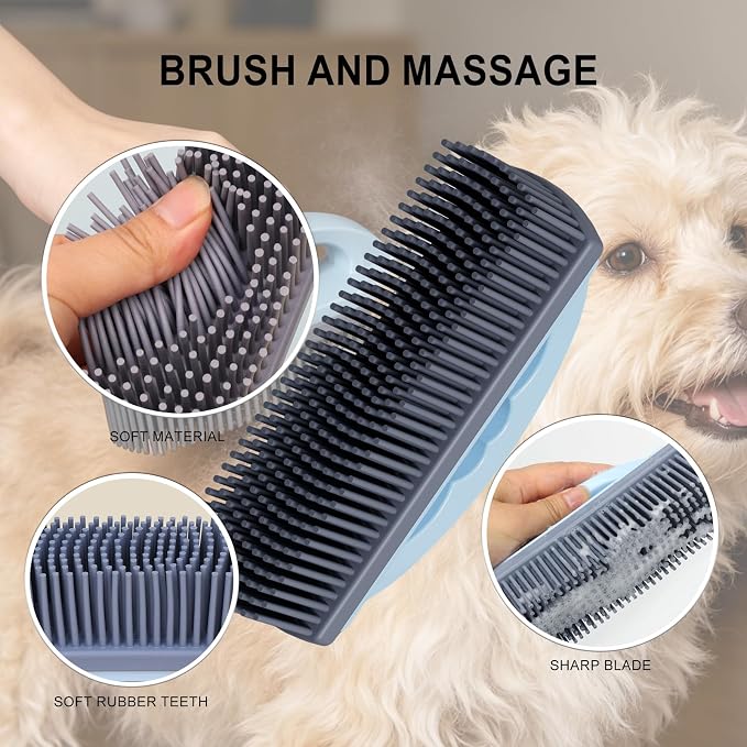 HOP Blue Rubber Pet Hair Removal Brush Lint&Debris Remover Brush | Rubber Bristles,Lint&Debris Remover,Pet Hair Removal Brush