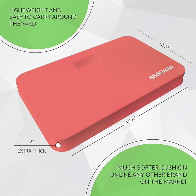 Premium Thick Kneeling Pads Bath Floor Kneeler for Baby, Knee Pad Cushion for Pool | Thickest, Most Comfortable Foam Mat Kneeler for Yoga & Exercise,Waterproof (12.5"x17.8"x2, Peach)