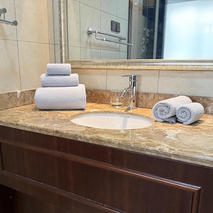 YTYC 39x78 Inch Oversized Bath Sheets Towels for Adults Luxury Bath Towels Extra Large Sets for Bathroom Super Soft Highly Absorbent Microfiber 80% Polyester (Silver Grey,2 Piece)