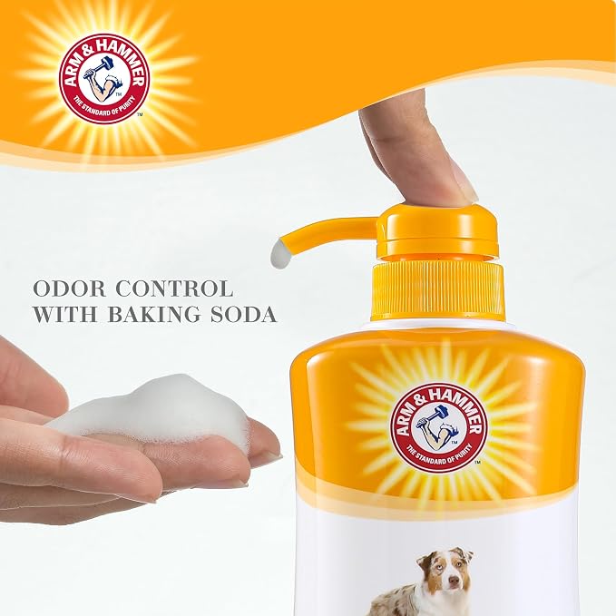 Arm & Hammer Ultra Fresh Charcoal Dog Shampoo with Rosemary Deep Cleansing Odor Control Baking Soda Deodorizing Pet Shampoo Pump Bottle Eucalyptus Mint Scent 24 FL OZ Single Bottle Dog Grooming