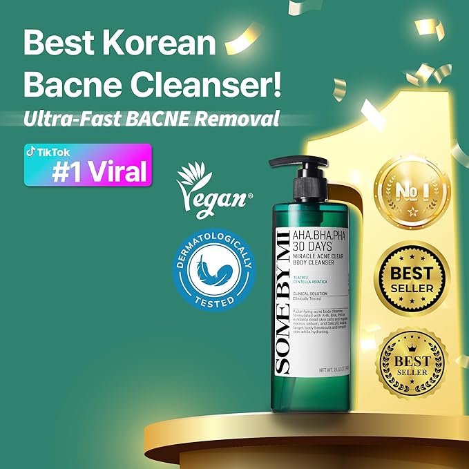 SOME BY MI AHA BHA PHA 30 Days Miracle Acne Clear Body Cleanser (Body Wash Big size - Pack of 1)
