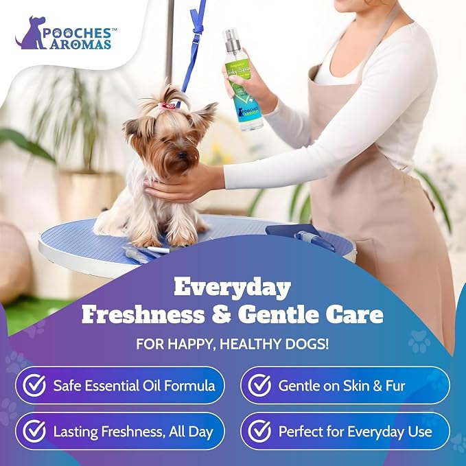 Natural Dog Cologne – Premium Deodorizing & Refreshing Grooming Spray for Dogs and Puppies – Long-Lasting Scent to Revitalize Coat & Skin – 8 fl oz (Pack of 6)