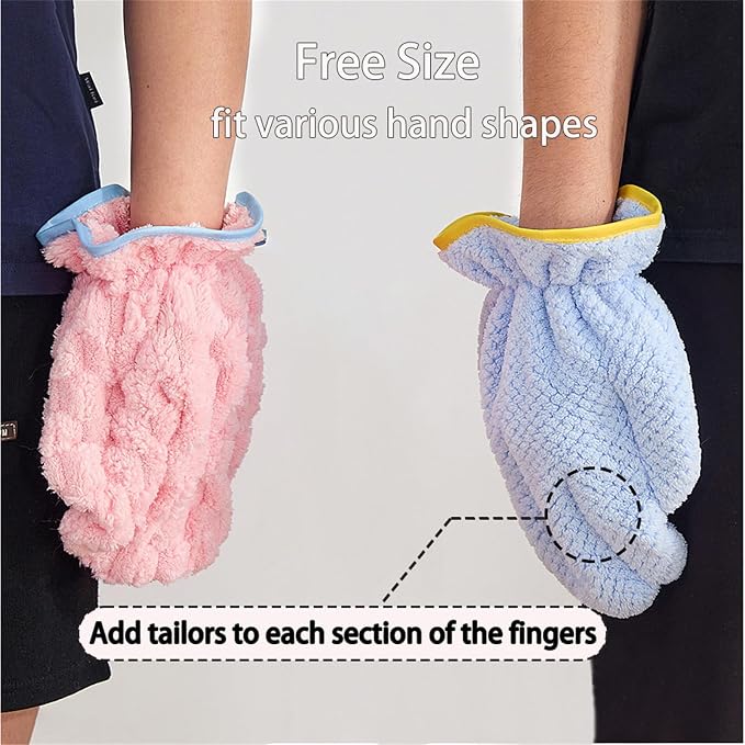 Pet Towel Dog Bath Towels for Drying Dogs,Microfiber Absorber Towel Dog Grooming Gloves for Cats Quick Drying Puppy Towel Gloves Small 2 Pack (10.6X8.2in)