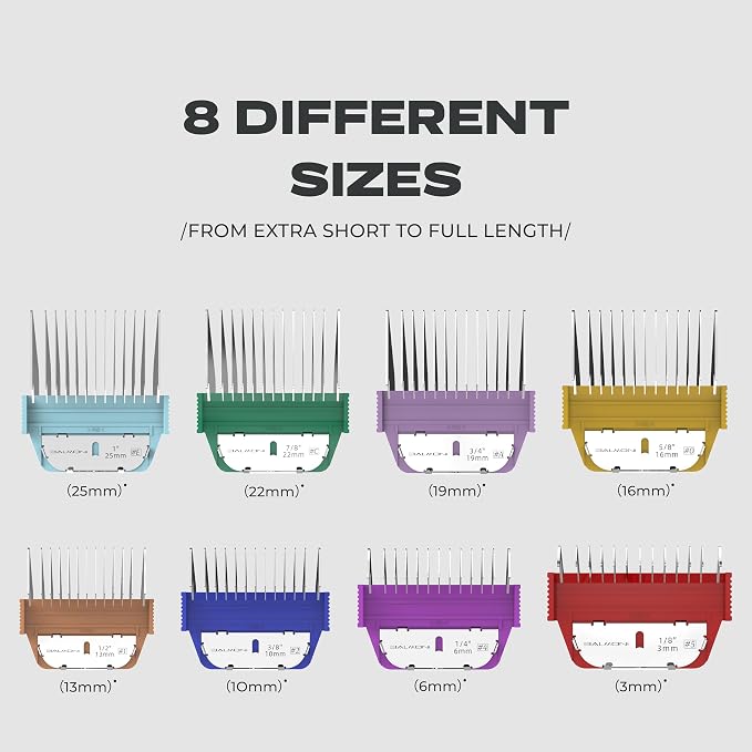 Stainless Steel A5 Wide Guide Comb – Metal Attachment for A5 Wide Blades, Compatible with Wahl KM, Andis, Oster, Heiniger – Smooth & Durable Grooming Guard (3mm / 1/8”)