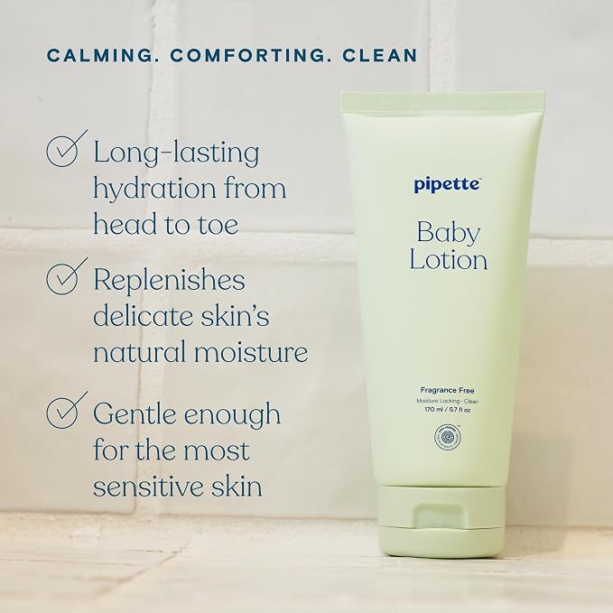 Pipette Vanilla + Ylang Ylang Wash and Lotion Duo, Pack of 2, Clean, Includes Baby Body Wash and Lotion for Newborns and Kids, Tear-Free Bath Time, Baby Bath and Newborn Essentials, Non-toxic