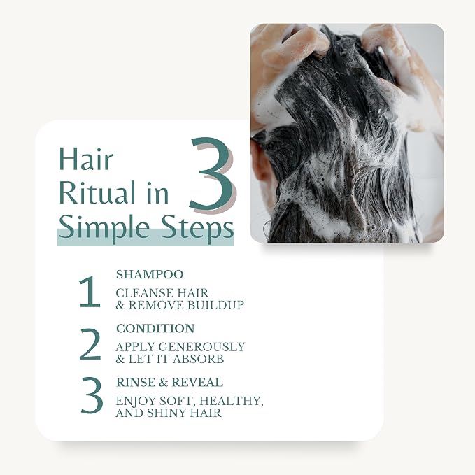 Edenika Botanicals Rosemary Oil Shampoo & Conditioner Set with Biotin & Spirulina for Thinning Hair, Anti-Hair Loss & Strengthening Botanical Formula, Women & Men, Sulfate-Free
