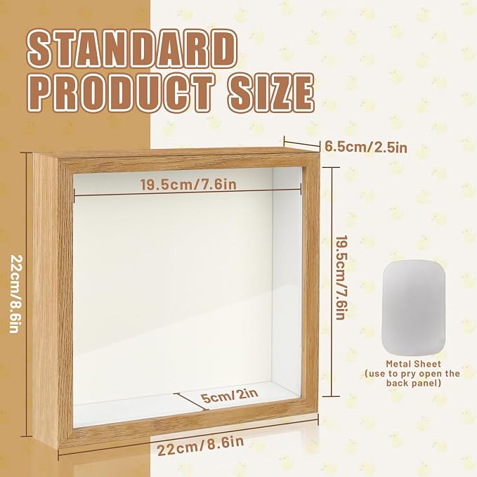 Rubber Duck Dispaly Case, Wood Case to Storage Assorted Rubber Duck, Suitable for Display 2in Duck, Birthday Gift for Duck Lover, Home Decoration, Beige