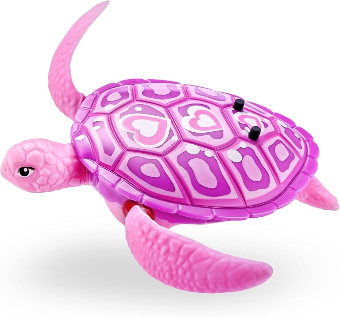 Robo Alive Robo Turtle Robotic Swimming Turtle (Green + Pink) by ZURU Water Activated, Comes with Batteries, Exclusive (2 Pack)
