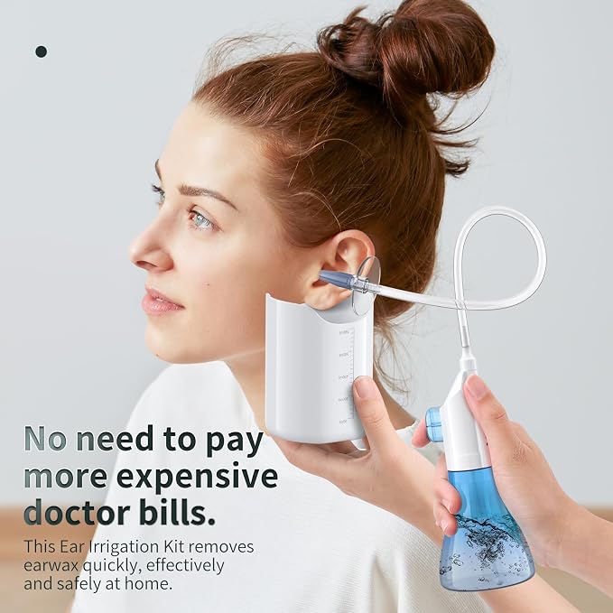 Ear Wax Removal, Ear Cleaner, Ear Wax Removal Kit, Ear Wax Removal Tool, Manual Ear Irrigation Flushing System, Ear Cleaning Kit for Adults & Kids