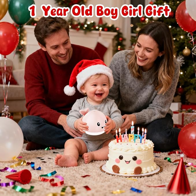 Gigilli Baby Bath Toys, Light up Bath Toys for Kids Ages 1-3, Pool Water Toys 1 Year Old Boys Girls Gifts, 6-12-18 Months Baby Whale Bath Toy Sprinkler, Toddler Fountain Bathtub Water Table Toy