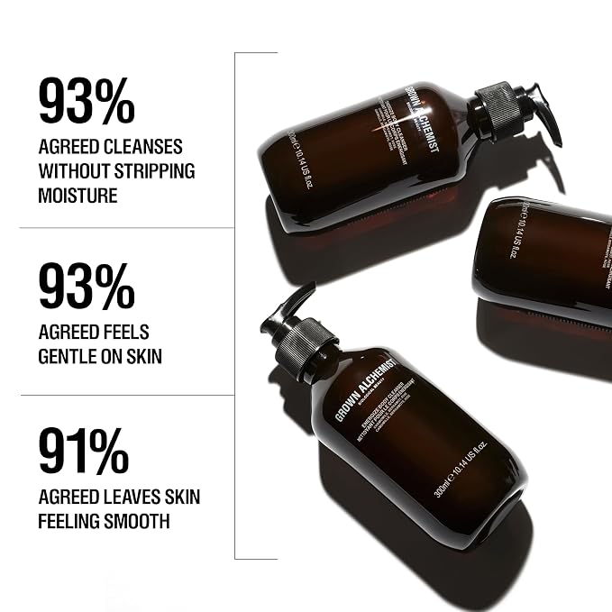 Grown Alchemist Energize Body Cleanser Refill Pouch. Chamomile, Bergamot & Rose Body Cleanser. Gentle Body Wash. Hydrates & Cleanses Skin, (1L).