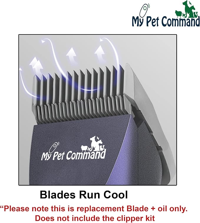 My Pet Command Replacement or Additional Blades/Guides for Cordless Pet Clipper Model Number MPC15DS #10F Blade