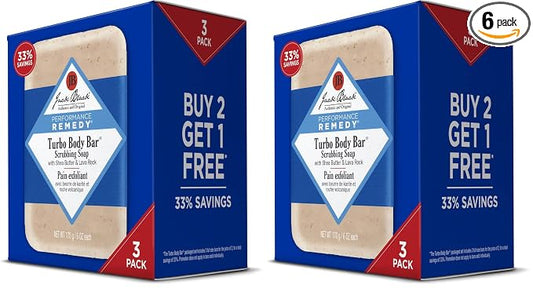 Jack Black - Turbo Body Bar Scrubbing Soap, 6 oz - Amazon Exclusive,(Pack of 6)