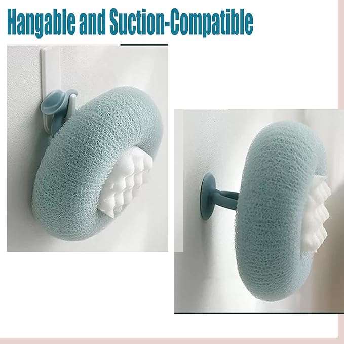 Super Soft Sunflower Suction Cup Bath Ball, 2026 Upgraded 2-in-1 Sunflower Bath Ball Exfoliating Bath Sponge Cleaning Brush, Mesh Shower Body Sponge Accessories for Women, Men Shower (2 Color)