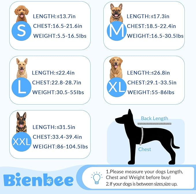 Bienbee Dog Bathrobe, Quick Drying Super Absorbent Pet Robes for Small Medium Large Dogs, Drying Coat for After Bath & Swim, Warm & Cozy Dogs Towels, Dog Puppy Bath Supplies,Light Blue L