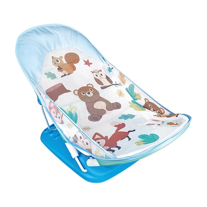 Folding Toddler Bather, Skin-Friendly Adjustable Baby Bath Tub, 23.62x13.78x12.99 inches, Foldable Shower Bathtub Seat, Support Net Bathtub for Kids, Family, and Friends
