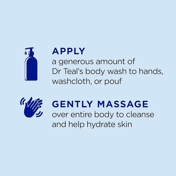 Dr Teal's Body Wash with Pure Epsom Salt, Daytime/Nighttime with Vitamin C & Sleep Blend, 24 fl oz (Pack of 2)
