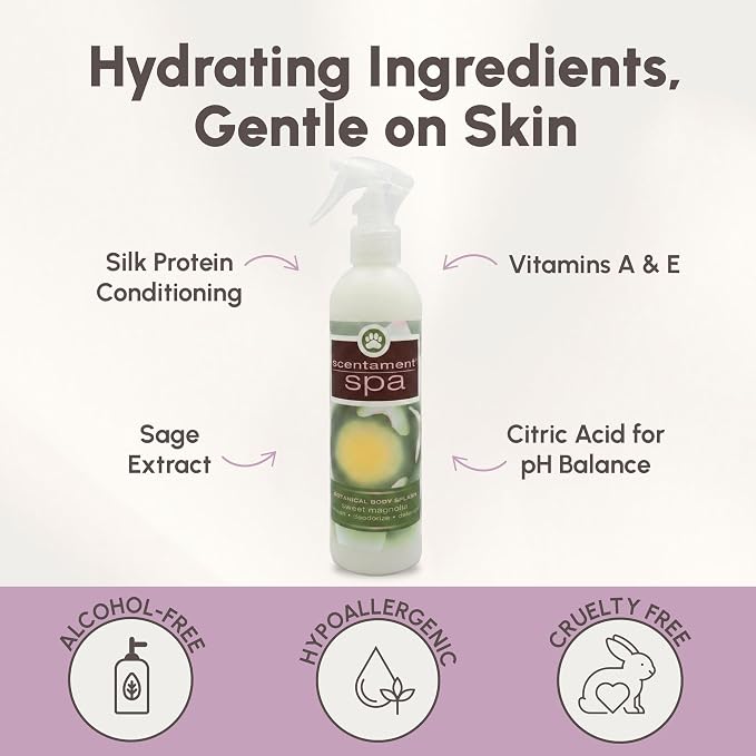 Best Shot Scentament Spa Botanical Body Splash Sweet Magnolia, 8 oz