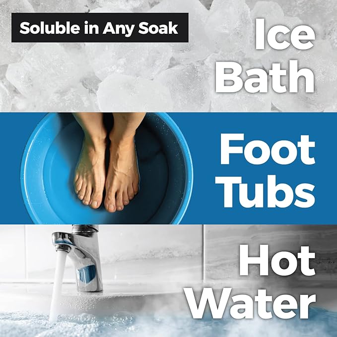 Epsom Salt Bath Soak 5 Travel Packets - with Arnica and Magnesium for Muscle Pain Relief - Portable Foot Soak for Athletes and Active Recovery