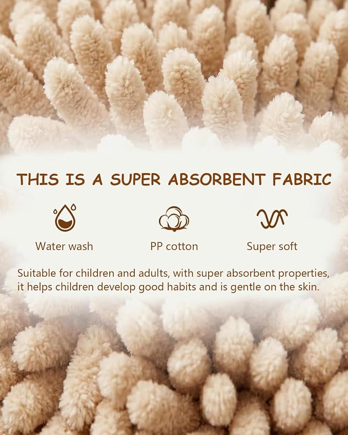 Dog Towel Shaped Hand Chenille Animal Towels for Bathroom Microfiber Puppy Bath Kids Drying Plush Stuffed Paw Absorbent Hands Puppy-Shaped Cute Kitchen Fuzzy Ball Soft Puppy-Themed Shape (Gray)