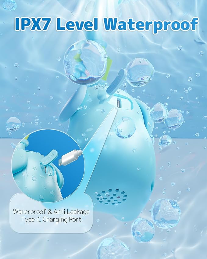Baby Bath Shower Head with Water Thermometer, 3-in-1 Rechargeable Bath Toys, 3 Exchangable Shower Heads and Soft Silicone Baby Brush, for Newborns, Toddlers in The Tub or Sink - Automatic Ⅲ