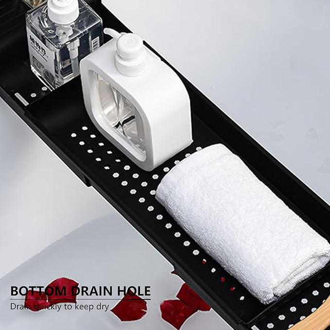 Bath Tub Tray - Stretchable, Strong Load-Bearing, Plastic, Anti-Slip Design - Ultimate Bathtub Caddy Tray