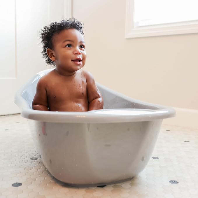 Regalo Baby Basics Infant Bath Tub with Air Mesh Sling, Adjustable Baby Bathtub for Newborn to Toddler, Baby Bath Seat Support, Easy Clean with Drying Hook